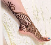 Beautiful Feet Side Mehndi Design