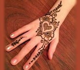 Heart Beautiful Flower Mehndi Design