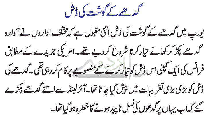 Gadhey Ka Goshat in Urdu